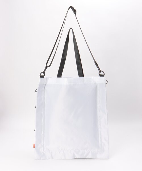 VENCEEXCHANGE(ヴァンスエクスチェンジ)の「ドローコードナイロン2WAYトートバッグ(トートバッグ・メンズ・ホワイト/オレンジ系/ブラック・フリー)」の14枚目の写真
