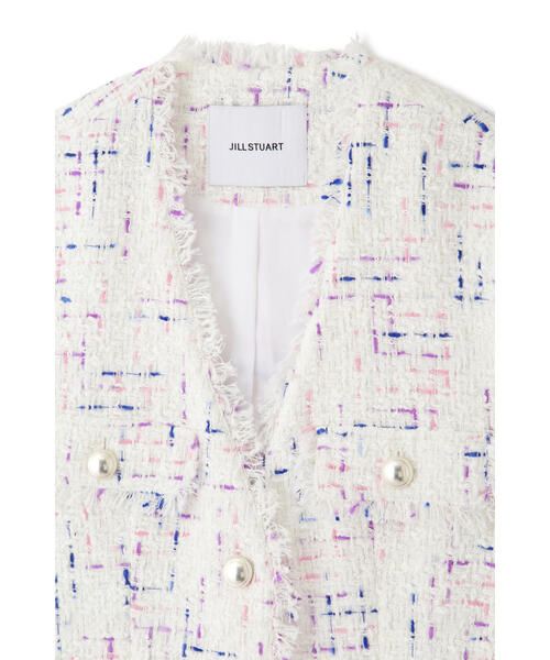 JILL STUART（ジルスチュアート）の「◆カラーツイードジレ（ベスト・レディース・ホワイト/ネイビー・SMALL/MEDIUM）」の11枚目の写真