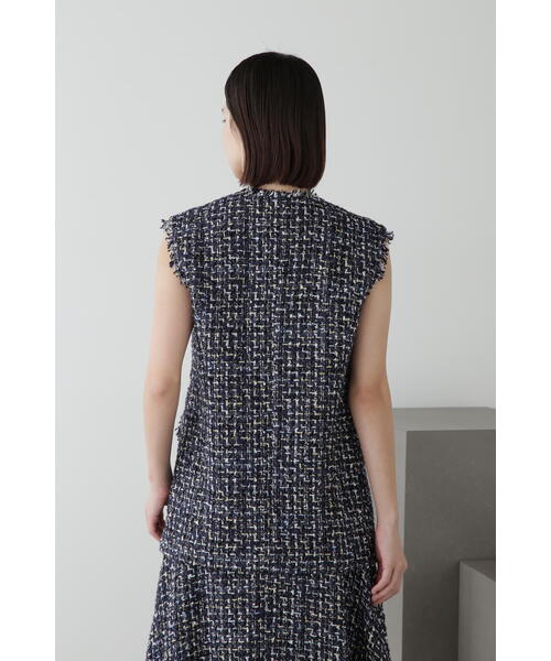 JILL STUART（ジルスチュアート）の「◆カラーツイードジレ（ベスト・レディース・ホワイト/ネイビー・SMALL/MEDIUM）」の19枚目の写真