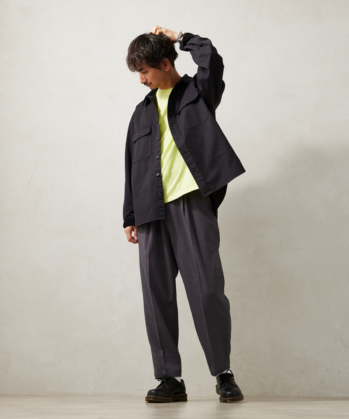 JOURNAL STANDARD relume（ジャーナルスタンダード　レリューム）の「サイドメランジ イージーパンツ（スラックス・メンズ・ブラック/ブラックミックス/ベージュ系その他・MEDIUM/LARGE）」の5枚目の写真