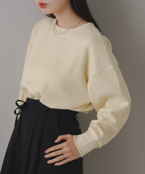 Kastane（カスタネ）の「B ワッフルプルオーバー（Tシャツ/カットソー