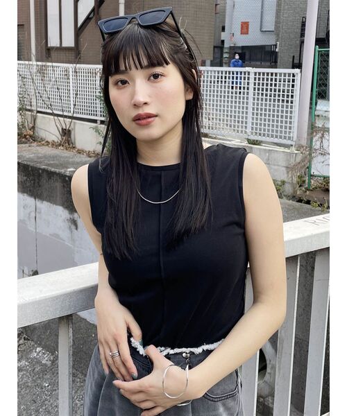 MURUA（ムルーア）の「2WAYコンパクトカットソー（タンクトップ・レディース・ホワイト/レッド/ブラック/グレー/ブルー・FREE）」の17枚目の写真