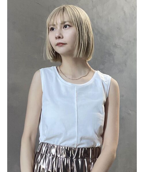 MURUA（ムルーア）の「2WAYコンパクトカットソー（タンクトップ・レディース・ホワイト/レッド/ブラック/グレー/ブルー・FREE）」の22枚目の写真