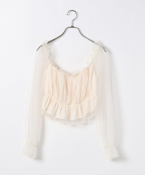 Heather（ヘザー）の「チュールオフショルブラウス　114166（シャツ/ブラウス・レディース・アイボリー/グレー/ブラック・FREE）」の11枚目の写真