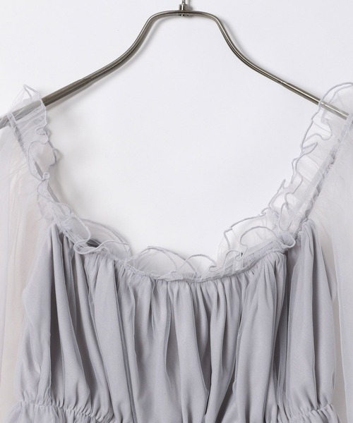 Heather（ヘザー）の「チュールオフショルブラウス　114166（シャツ/ブラウス・レディース・アイボリー/グレー/ブラック・FREE）」の13枚目の写真