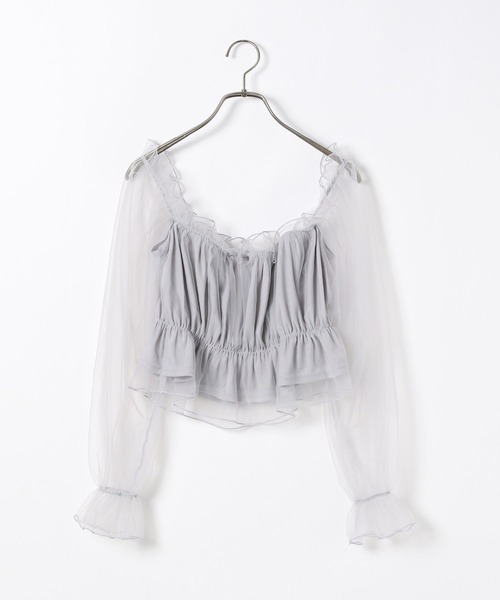 Heather（ヘザー）の「チュールオフショルブラウス　114166（シャツ/ブラウス・レディース・アイボリー/グレー/ブラック・FREE）」の16枚目の写真