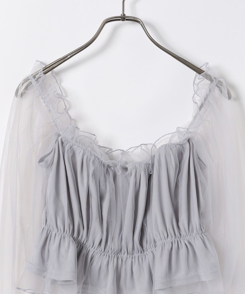 Heather（ヘザー）の「チュールオフショルブラウス　114166（シャツ/ブラウス・レディース・アイボリー/グレー/ブラック・FREE）」の17枚目の写真