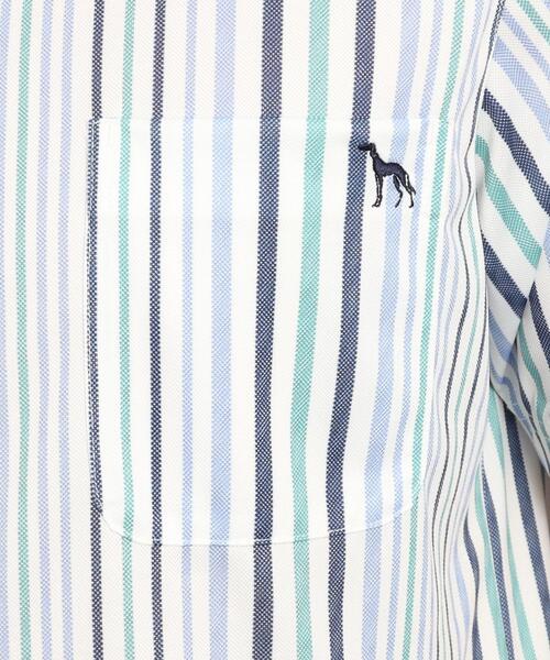 【セール】【UVカット/吸水速乾】ストライプデザイン ポケットあり 半袖ポロシャツ（ポロシャツ）｜adabat（アダバット）