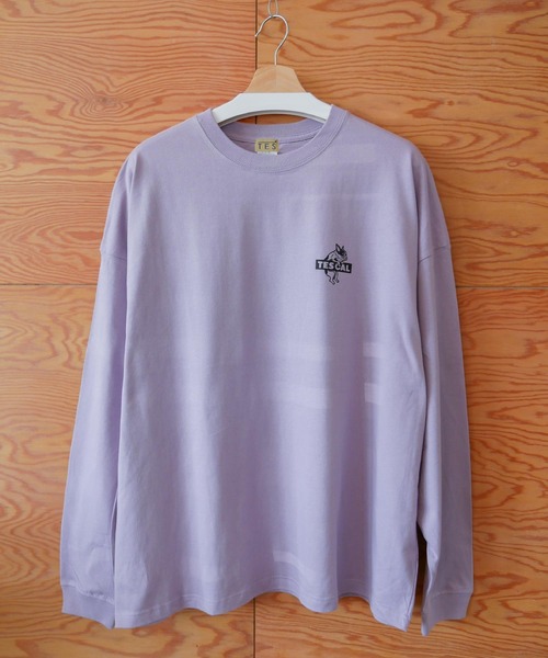 The Endless Summer(エンドレスサマー)の「【WEB / FLAG SHOP限定】TES CAL BOX LOGO LONG SLEEVE T /オーバーサイズ・ビッグシルエット・ロンT(Tシャツ/カットソー・メンズ・サンドベージュ/ラベンダー/ライトグレー/レッド/グリーン/ブルー・SMALL/MEDIUM/LARGE/X-LARGE)」の17枚目の写真