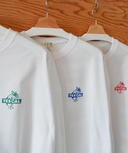 The Endless Summer(エンドレスサマー)の「【WEB / FLAG SHOP限定】TES CAL BOX LOGO LONG SLEEVE T /オーバーサイズ・ビッグシルエット・ロンT(Tシャツ/カットソー・メンズ・サンドベージュ/ラベンダー/ライトグレー/レッド/グリーン/ブルー・SMALL/MEDIUM/LARGE/X-LARGE)」の22枚目の写真