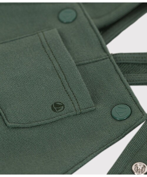 PETIT BATEAU（プチバトー）の「スウェットサロペット（サロペット/オーバーオール・キッズ・グリーン・12MONTH/36MONTH/24MONTH/18MONTH）」の4枚目の写真
