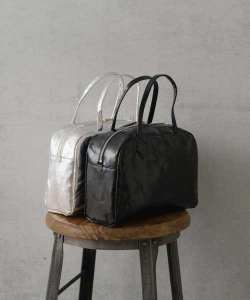 EARTH MADE（アースメイド）の「CANVAS BOSTON with POUCH ボストン（ボストンバッグ・レディース・シルバー/ブラック/Black/Silver・フリー）」の7枚目の写真
