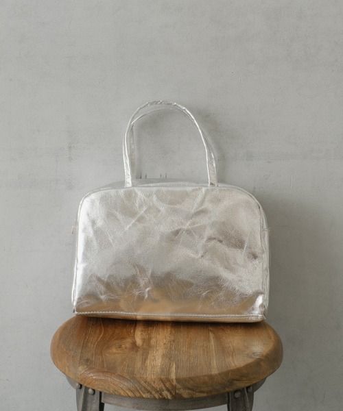 EARTH MADE（アースメイド）の「CANVAS BOSTON with POUCH ボストン（ボストンバッグ・レディース・シルバー/ブラック/Black/Silver・フリー）」の11枚目の写真