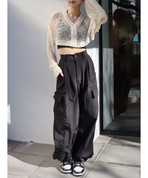 EVRIS（エヴリス）の「スカシショートカーディガン（カーディガン/ボレロ・レディース・ホワイト/ブラック/ブルー・FREE）」の8枚目の写真