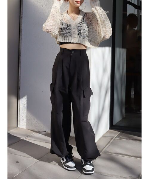 EVRIS（エヴリス）の「スカシショートカーディガン（カーディガン/ボレロ・レディース・ホワイト/ブラック/ブルー・FREE）」の11枚目の写真