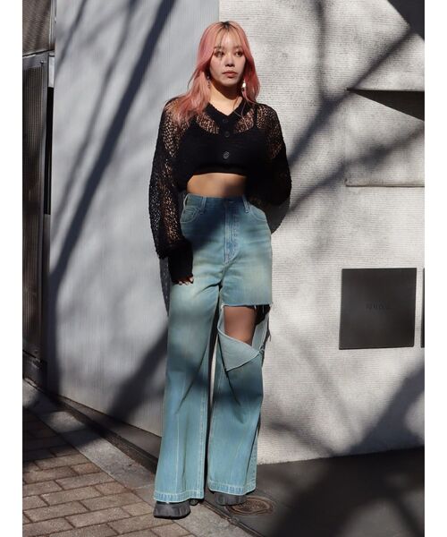 EVRIS（エヴリス）の「スカシショートカーディガン（カーディガン/ボレロ・レディース・ホワイト/ブラック/ブルー・FREE）」の17枚目の写真