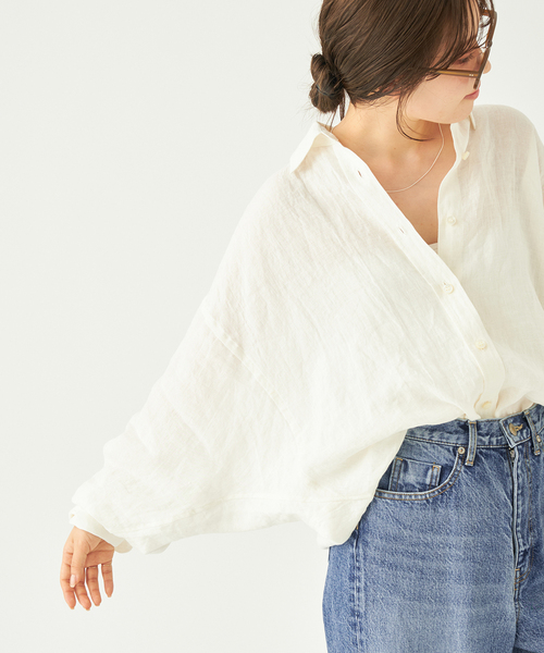 セール】Linen Dolman シャツ（シャツ/ブラウス）｜Plage