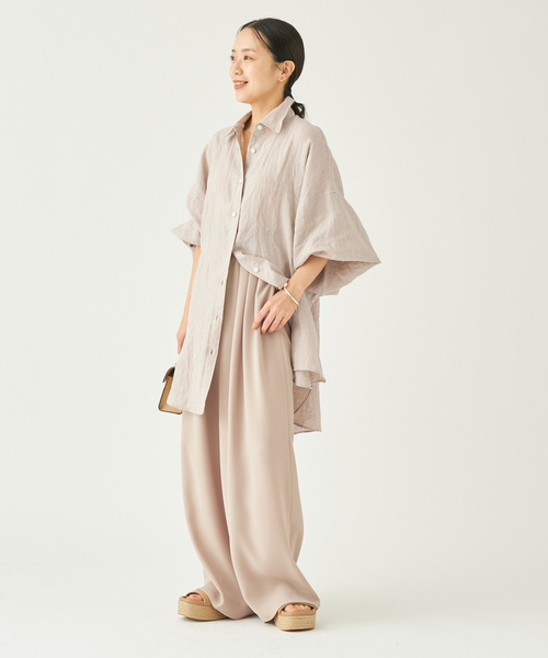 25年 極上美品 プラージュ Plage Linen Big シャツ 定価1.9 25年 極上美品 プラージュ Plage Linen Big シャツ 定価1.9