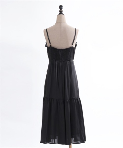 axes femme POETIQUE(アクシーズファムポエティック)の「レースアップロングキャミワンピース(ワンピース・レディース・ブルー/ピンク/ブラック・MEDIUM)」の8枚目の写真