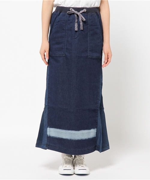 AS KNOW AS de base(アズノゥアズドゥバズ)の「(DE0741)止まれ!のSK(スカート・レディース・インディゴブルー/ブラック・FREE)」の12枚目の写真