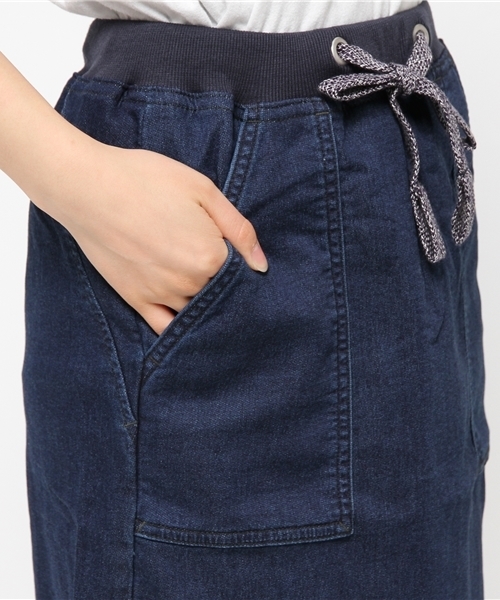 AS KNOW AS de base(アズノゥアズドゥバズ)の「(DE0741)止まれ!のSK(スカート・レディース・インディゴブルー/ブラック・FREE)」の10枚目の写真