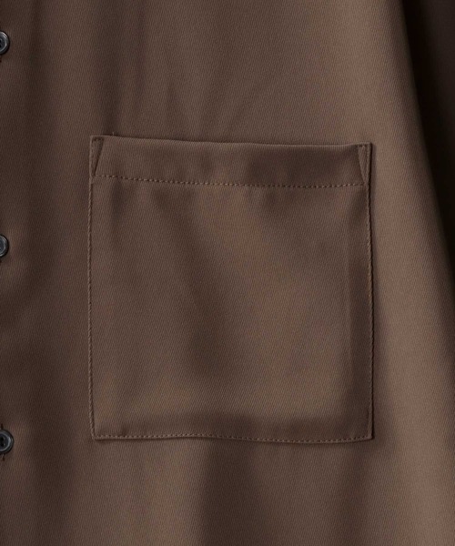 SITRY(シトリー)の「Twill Fabric Drape Shirt/別注 2WAY ドレープ オープンカラー 半袖シャツ レディース メンズ(シャツ/ブラウス・メンズ・チャコール/モカ/ホワイト/ブラック・M/L/LL)」の7枚目の写真