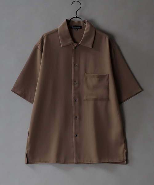SITRY(シトリー)の「Twill Fabric Drape Shirt/別注 2WAY ドレープ オープンカラー 半袖シャツ レディース メンズ(シャツ/ブラウス・メンズ・チャコール/モカ/ホワイト/ブラック・M/L/LL)」の18枚目の写真