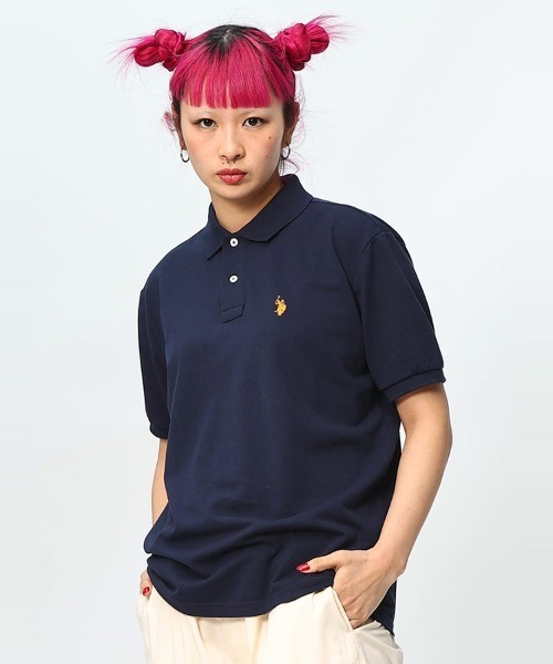 U.S. POLO ASSN.(ユーエスポロアッスン)の「U.S. POLO ASSN. ワンポイントロゴ 無地 半袖 ポロシャツ(ポロシャツ・メンズ・ネイビー/グリーン/ホワイト/ブラック・LL/L/M)」の4枚目の写真
