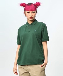 U.S. POLO ASSN. ワンポイントロゴ 無地 半袖 ポロシャツ