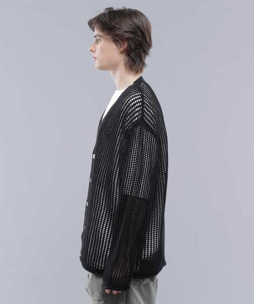 MANASTASH(マナスタッシュ)の「MANASTASH/マナスタッシュ/MESH KURTIGAN/メッシュカーディガン(カーディガン/ボレロ・メンズ・ブラック/イエロー/ブルー/モスグリーン・L/M/XL/S)」の18枚目の写真