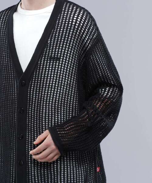 MANASTASH(マナスタッシュ)の「MANASTASH/マナスタッシュ/MESH KURTIGAN/メッシュカーディガン(カーディガン/ボレロ・メンズ・ブラック/イエロー/ブルー/モスグリーン・L/M/XL/S)」の21枚目の写真