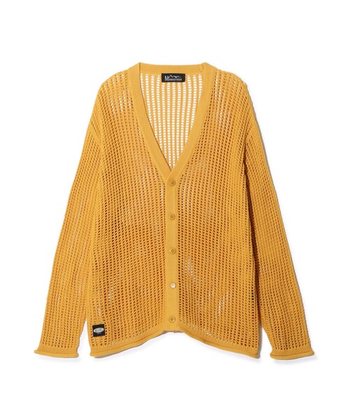 MANASTASH(マナスタッシュ)の「MANASTASH/マナスタッシュ/MESH KURTIGAN/メッシュカーディガン(カーディガン/ボレロ・メンズ・ブラック/イエロー/ブルー/モスグリーン・L/M/XL/S)」の1枚目の写真