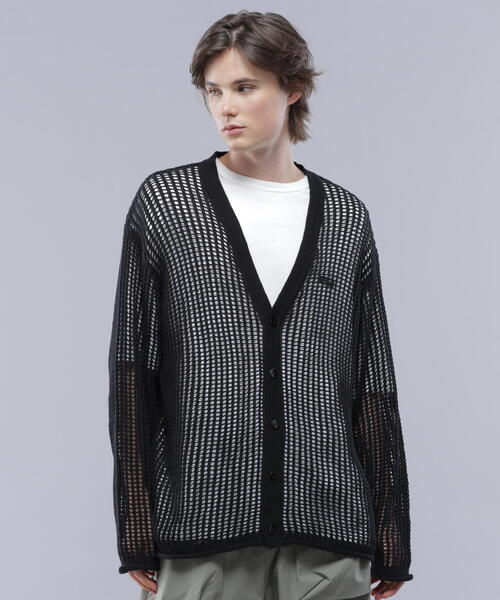 MANASTASH(マナスタッシュ)の「MANASTASH/マナスタッシュ/MESH KURTIGAN/メッシュカーディガン(カーディガン/ボレロ・メンズ・ブラック/イエロー/ブルー/モスグリーン・L/M/XL/S)」の14枚目の写真