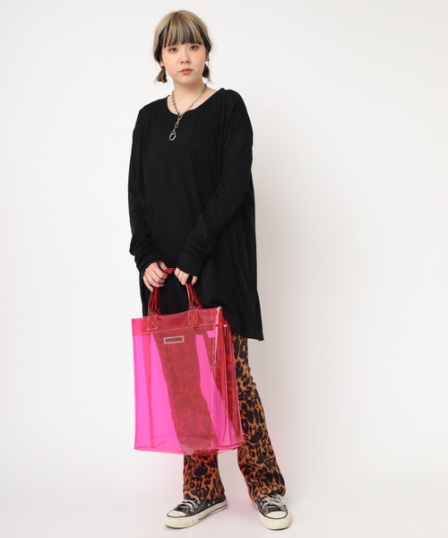 RNA（アールエヌエー）の「E4995 クリアトートバッグ（トートバッグ・レディース・ブラウン/ピンク/ブルー・FREE）」の10枚目の写真