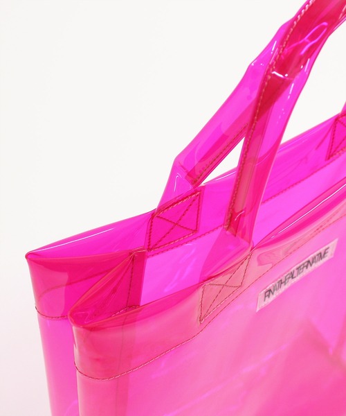 RNA（アールエヌエー）の「E4995 クリアトートバッグ（トートバッグ・レディース・ブラウン/ピンク/ブルー・FREE）」の13枚目の写真