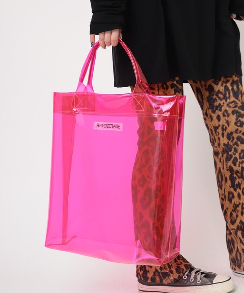 RNA（アールエヌエー）の「E4995 クリアトートバッグ（トートバッグ・レディース・ブラウン/ピンク/ブルー・FREE）」の9枚目の写真