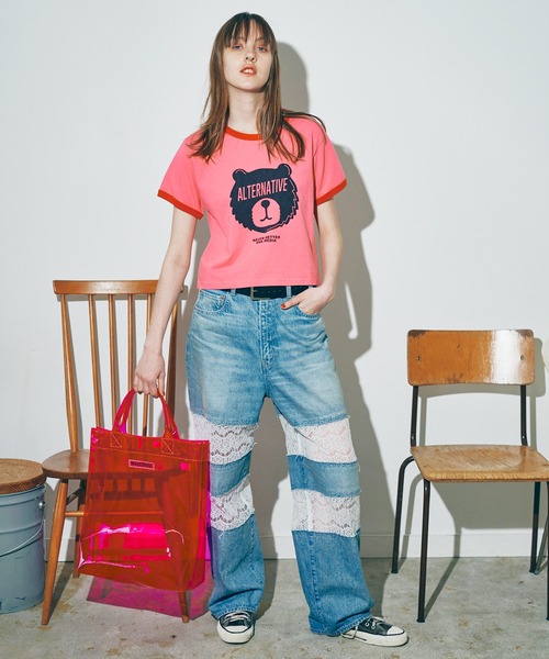 RNA（アールエヌエー）の「E4995 クリアトートバッグ（トートバッグ・レディース・ブラウン/ピンク/ブルー・FREE）」の17枚目の写真