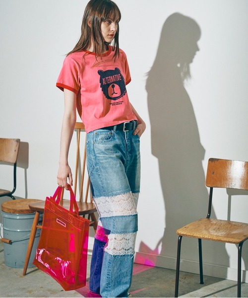 RNA（アールエヌエー）の「E4995 クリアトートバッグ（トートバッグ・レディース・ブラウン/ピンク/ブルー・FREE）」の16枚目の写真