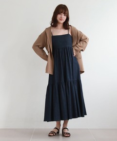 2WAY DENIM RANDOM SHIRRING DRESS（ワンピース）｜Ameri（アメリ）の