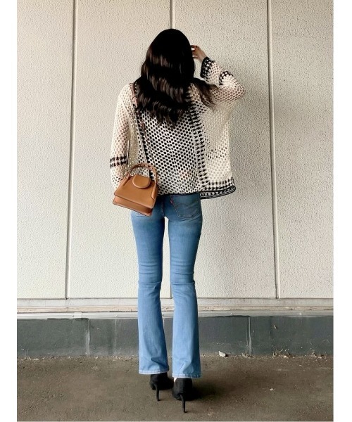 HONEYSUCKLE ROSE(ハニーサックルローズ)の「【HONEYSUCKLE ROSE】カギ針編み風カーデレイヤード(アンサンブル・レディース・ブラック/ホワイト・M/L/XL)」の19枚目の写真