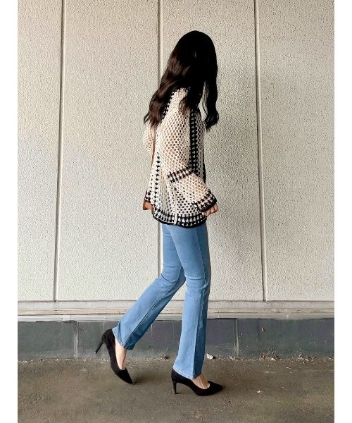 HONEYSUCKLE ROSE(ハニーサックルローズ)の「【HONEYSUCKLE ROSE】カギ針編み風カーデレイヤード(アンサンブル・レディース・ブラック/ホワイト・M/L/XL)」の17枚目の写真