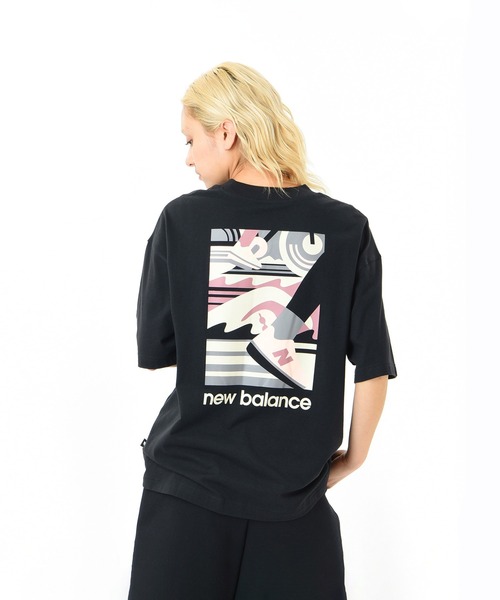 NEW BALANCE（ニューバランス）の「New Balance Triathlon オーバーサイズ ショートスリーブTシャツ（Tシャツ/カットソー・レディース・ホワイト/ピンク/ブラック・SMALL/MEDIUM/LARGE/X-LARGE）」の2枚目の写真