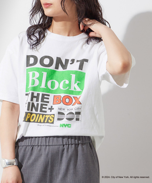 GOOD ROCK SPEED(グッドロックスピード)の「【NYC×GOOD ROCK SPEED 】 DONT BLOCK TEE:Tシャツ(Tシャツ/カットソー・レディース・ホワイト・FREE)」の6枚目の写真
