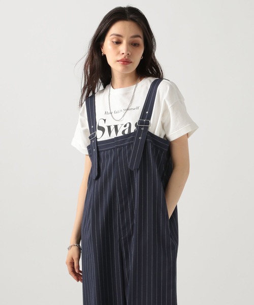 BAYFLOW（ベイフロー）の「ストライプサロペット（サロペット/オーバーオール・レディース・ネイビー/グレー・SMALL/MEDIUM）」の21枚目の写真