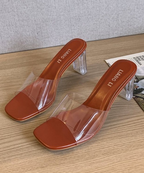 Miniministore(ミニミニストア)の「ワンベルト クリアヒールサンダル 韓国風(サンダル・レディース・ワインレッド/ホワイト/イエロー/ブルーグレー・24.0cm/24.5cm/23.5cm/23.0cm/22.5cm)」の18枚目の写真