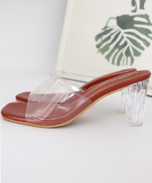 Miniministore(ミニミニストア)の「ワンベルト クリアヒールサンダル 韓国風(サンダル・レディース・ワインレッド/ホワイト/イエロー/ブルーグレー・24.0cm/24.5cm/23.5cm/23.0cm/22.5cm)」の20枚目の写真