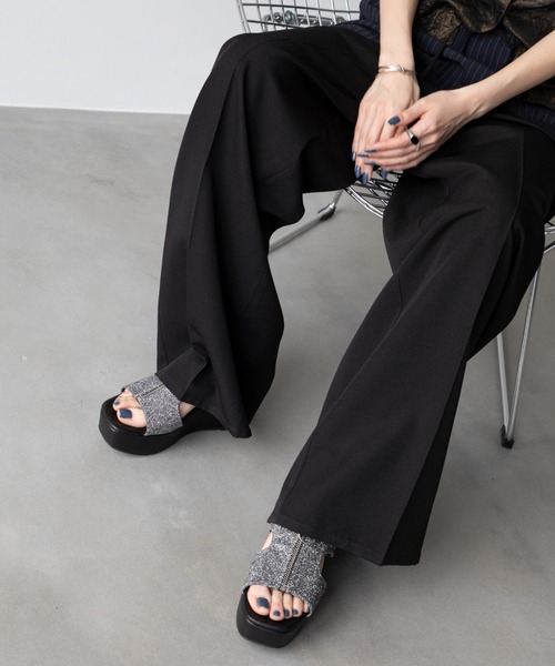 VACANCY（ヴァカンシー）の「厚底ラメサンダル（サンダル・レディース・ブラック/ブルー・MEDIUM/X-LARGE/LARGE）」の6枚目の写真