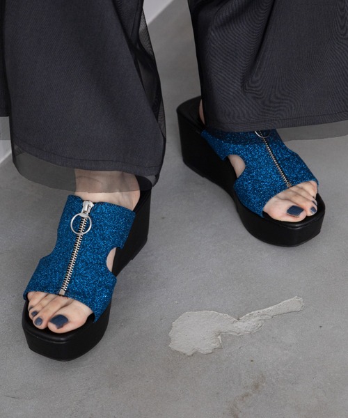 VACANCY（ヴァカンシー）の「厚底ラメサンダル（サンダル・レディース・ブラック/ブルー・MEDIUM/X-LARGE/LARGE）」の12枚目の写真