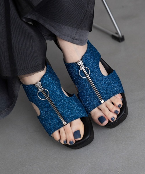 VACANCY（ヴァカンシー）の「厚底ラメサンダル（サンダル・レディース・ブラック/ブルー・MEDIUM/X-LARGE/LARGE）」の13枚目の写真