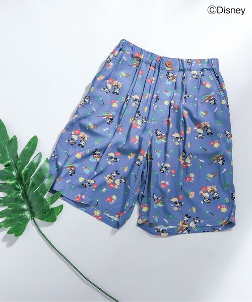F.O.KIDS(エフオーキッズ)の「【セットアップ・お揃い可能】ディズニーキャラクターALOHA SHORTS(オトナ)(その他パンツ・レディース・アイボリー/ネイビー/オレンジ・LARGE/MEDIUM)」の1枚目の写真